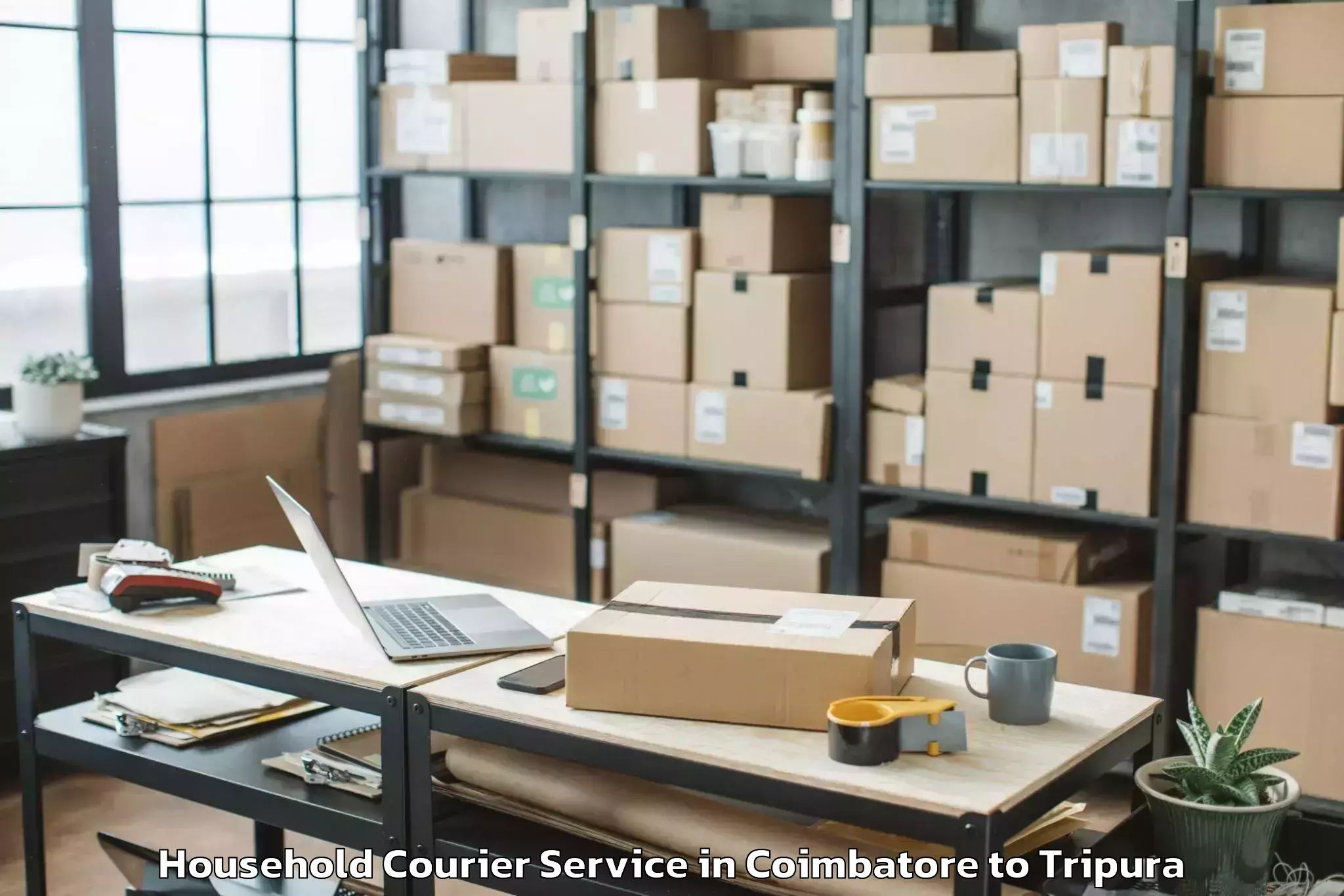 Reliable Coimbatore to Tripura University Agartala Household Courier